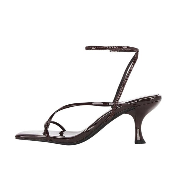 Jeffrey Campbell Fluxx Sandals in Brown Patent 10 With Box Womens Heels - Picture 5 of 14